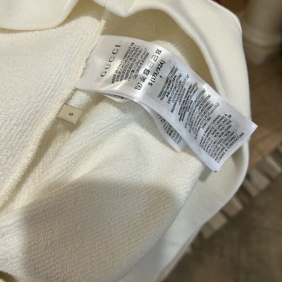 Men's Gucci FIRENZE 1921 cotton hoodie interlocking G/web stripe small/medium - Picture 2 of 16